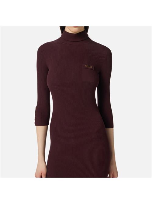 ABITO IN MAGLIA CON TASCHINO ELISABETTA FRANCHI | AM23B56E2EA4 Merlot